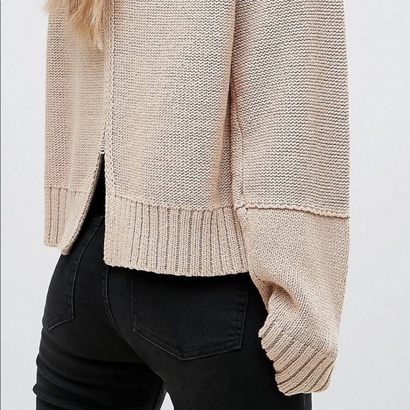 moon river // mock neck split back sweater - Picture 3 of 6